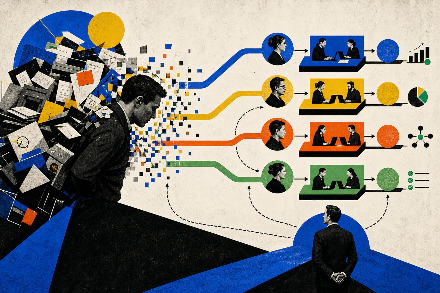 Decisions distributed across owners and clear routes